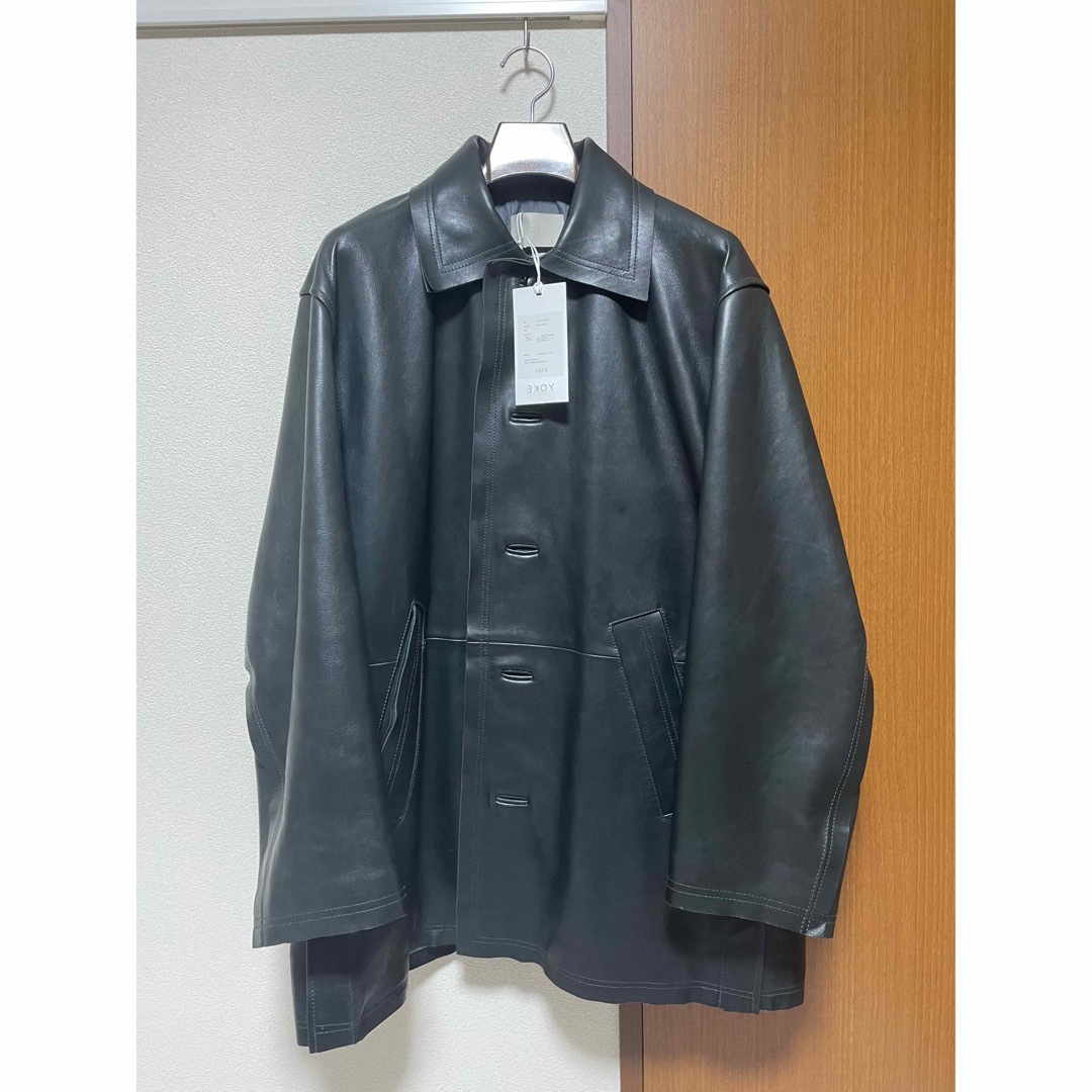 YOKE Cut-Off Leather Car Coat