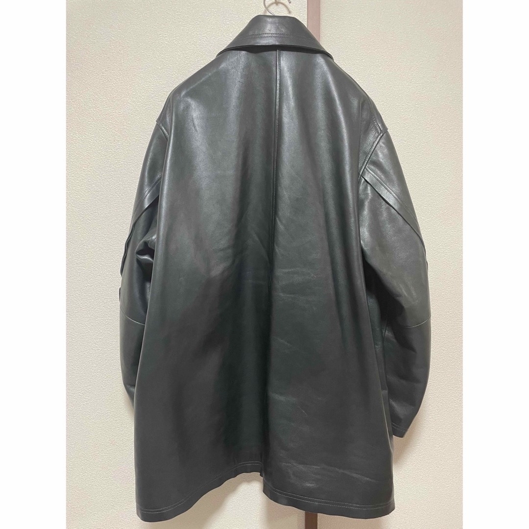 YOKE Cut-Off Leather Car Coat