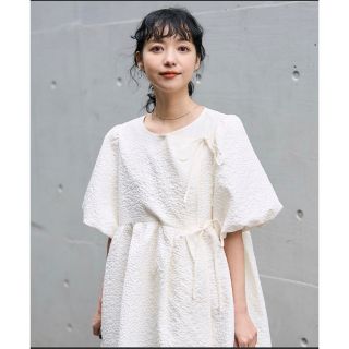 フリークスストア(FREAK'S STORE)の🦩c様専用🦩フクレジャガードパフスリーブリボンミニワンピース(ミニワンピース)