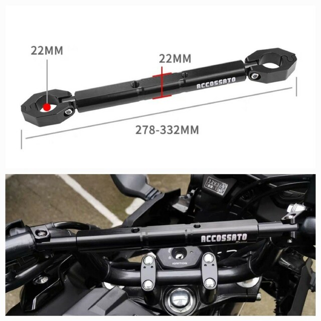 ハンターカブ 汎用 ハンドルブレース 外径φ22 mm ハンドルバー用 ...