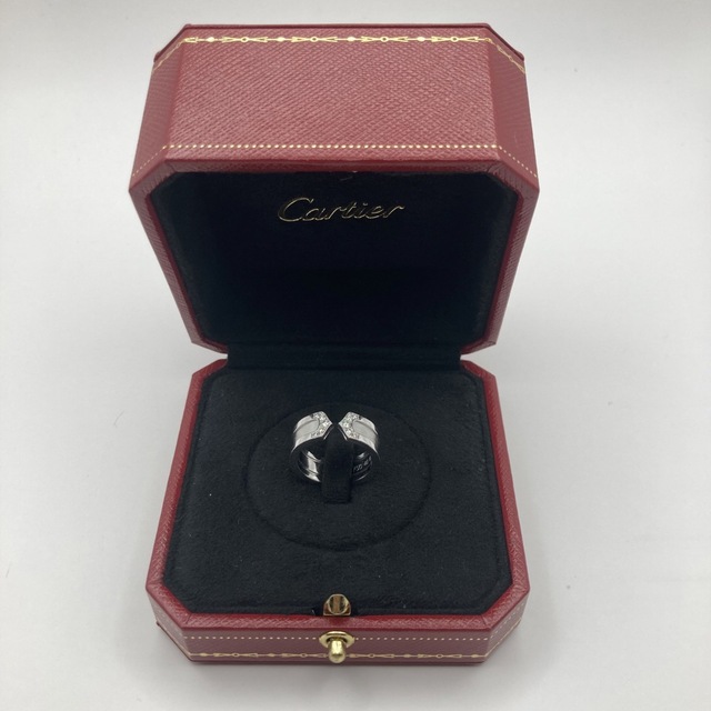 CARTIER カルティエ C2 リング ダイヤ WG 750 #48 8号リング(指輪)