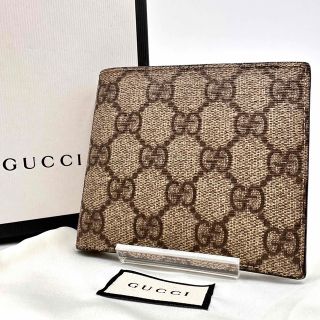 Gucci - ✨極美品✨グッチ 二つ折り財布 GGスプリーム 総柄 PVC レザー