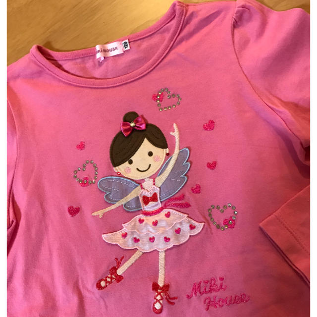 mikihouse(ミキハウス)の美品リーナちゃんの長袖Tシャツ120 キッズ/ベビー/マタニティのキッズ服女の子用(90cm~)(Tシャツ/カットソー)の商品写真