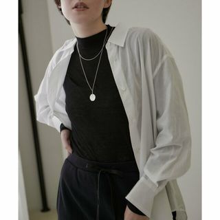 サロンアダムエロぺ(SALON adam et rope')の【ブラック（01）】シアーハイネックロングスリーブTシャツ(カットソー(長袖/七分))