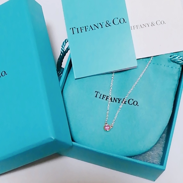 ★新品 Tiffany ティファニー ネックレス カラー バイザヤード ピンク