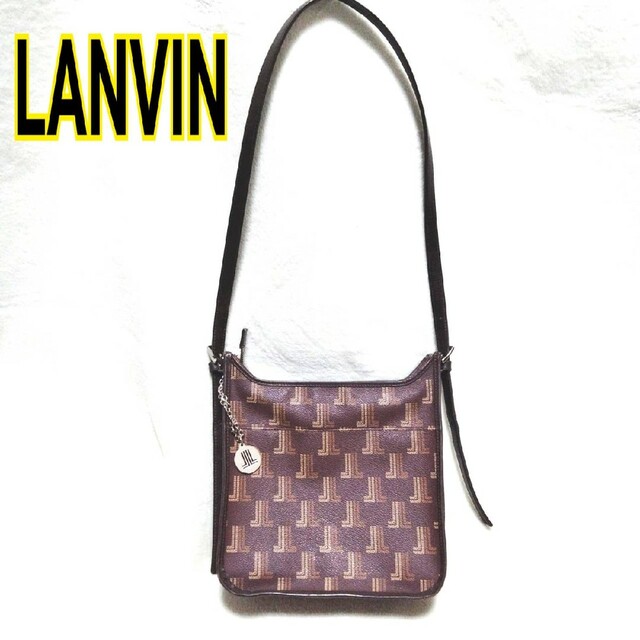 希少　レトロ　美品　LANVIN　モノグラム　ロゴ　ショルダーバッグ　ランバン