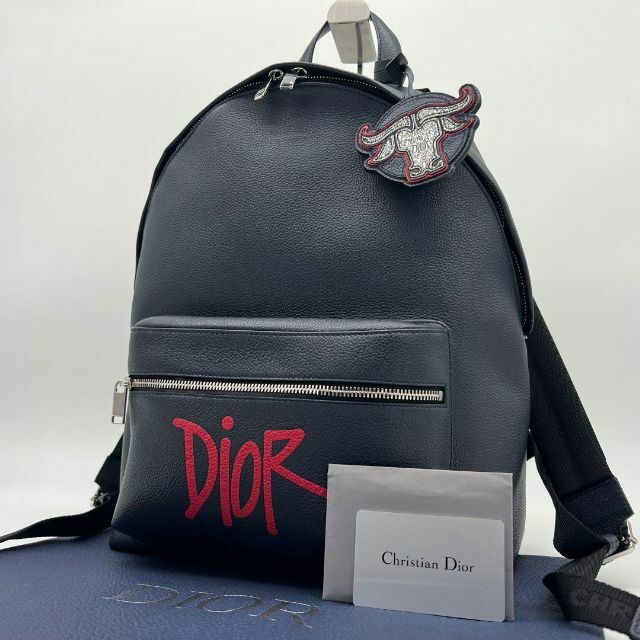 Christian Dior - 【超絶レア・即完売モデル】DIOR × STUSSY 限定 バックパック レザーの通販 by 古着vajra