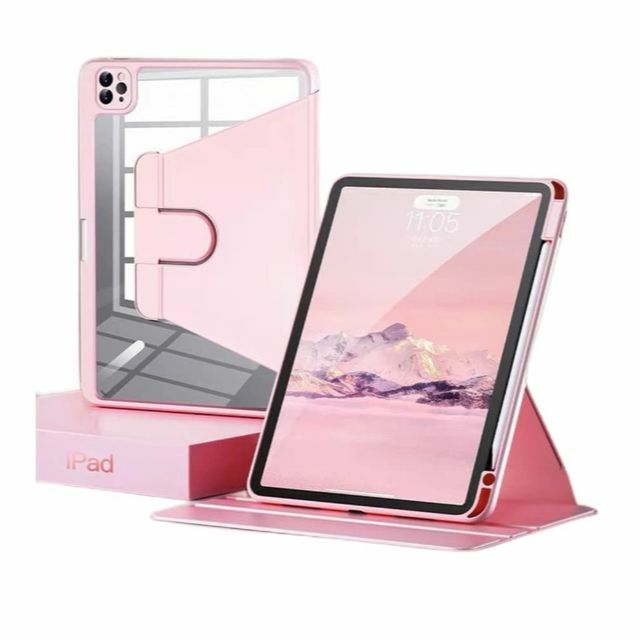 サイズ:iPadMini6(8.3インチ)_色:ピンク】360度回転 2021 | www.mairie
