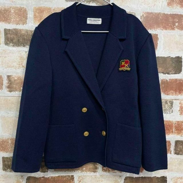mikihouse - 極美品✨ミキハウス ダブルジャケット 金ボタン ネイビー