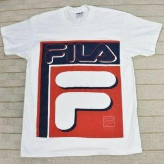 フィラ(FILA)のフィラ USA製 90s Tシャツ 白 c7154 綿100％ FILA 00(Tシャツ/カットソー(半袖/袖なし))