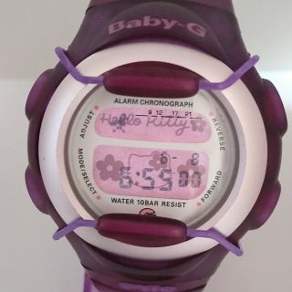 ハローキティ(ハローキティ)のBaby-G 380 ハローキティ　カスタム染色バイオレット　💜(腕時計)