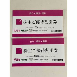 カンセキ　株主ご優待割引券　2枚(その他)