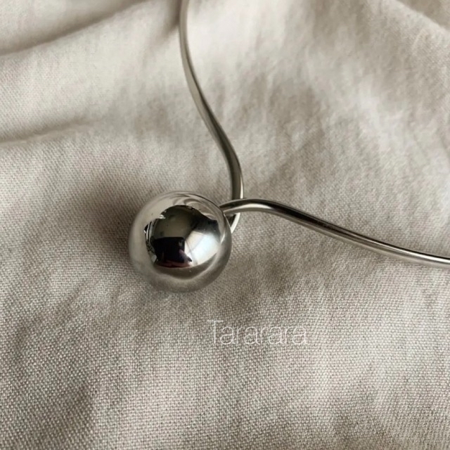 ラスト1点❗️●stainless ball choker S●金属アレ対応 レディースのアクセサリー(ネックレス)の商品写真