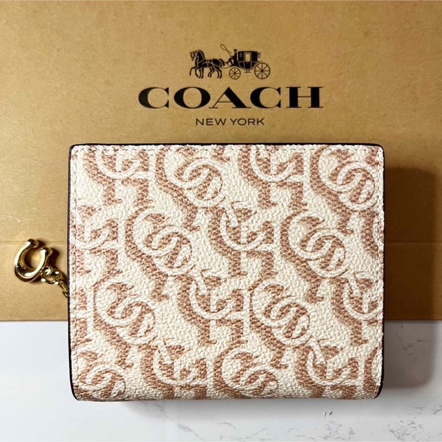 COACH - COACH シグネチャー モノグラム プリント二つ折り財布