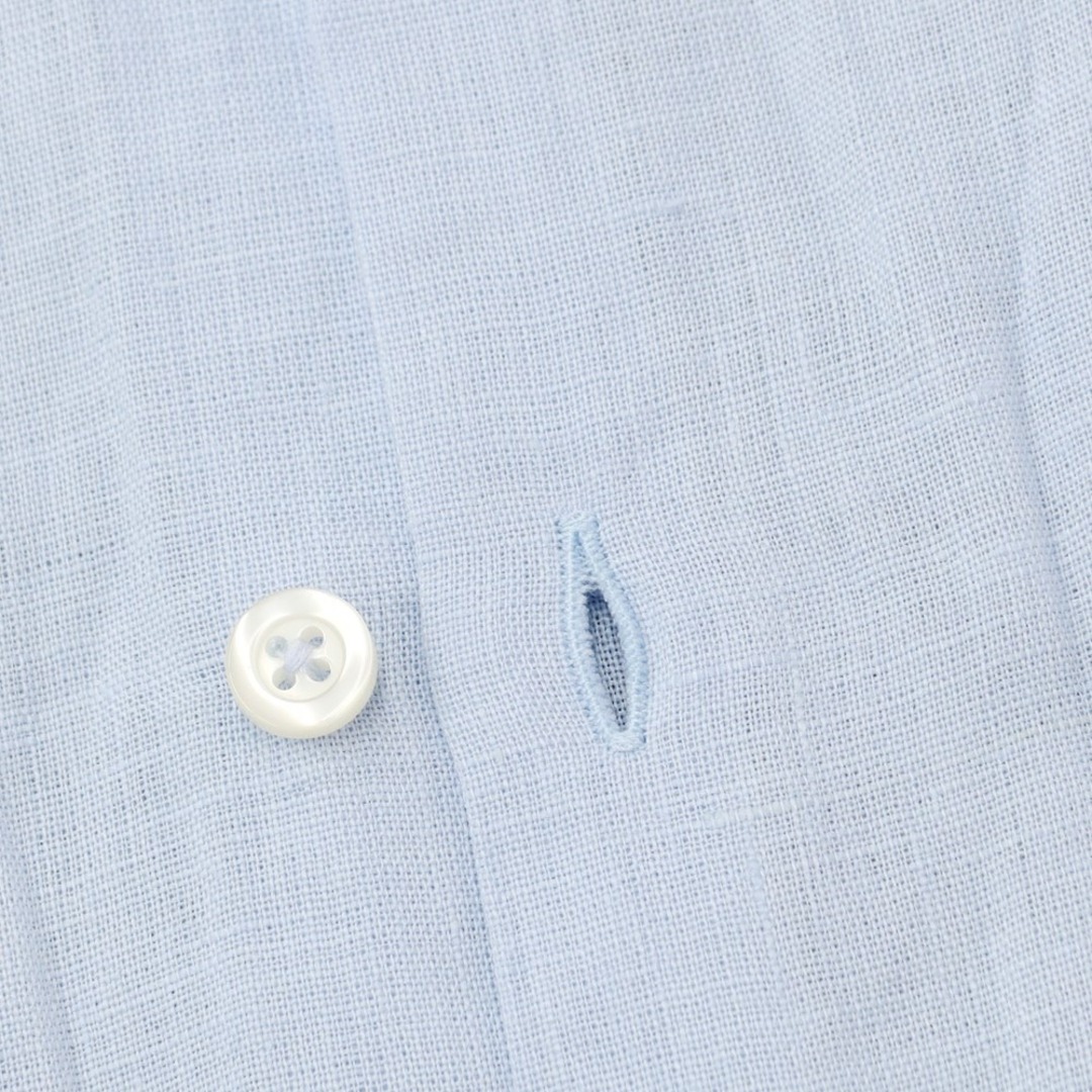 ピアテッリ Piattelli リネン セミワイドカラー カジュアルシャツ ライトブルー【サイズS】【メンズ】 3