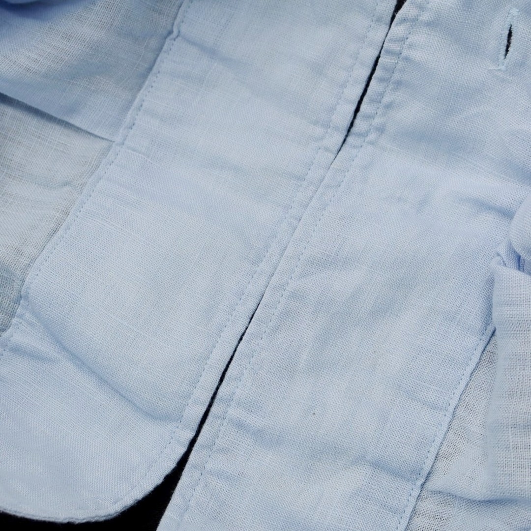 ピアテッリ Piattelli リネン セミワイドカラー カジュアルシャツ ライトブルー【サイズS】【メンズ】 6