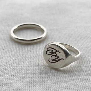 SILVER ROUND RING Set / STARLING 925