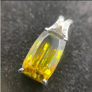 高品質☆希少石　7.87ct スフェーンダイヤネックレス　鑑別書付き