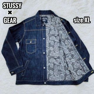 STUSSY - STUSSY デニムジャケット Authentic GEAR 裏地総柄 XLの通販