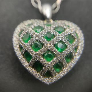 専用　高品質☆ 計1.220ct エメラルドダイヤネックレス 鑑別書付き(ネックレス)