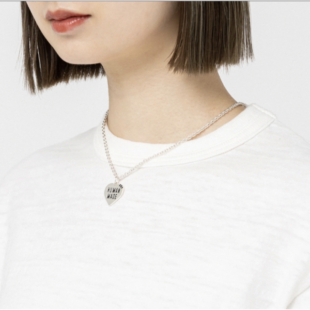 HUMAN MADE(ヒューマンメイド)のHUMAN MADE Heart Silver Necklace ネックレス メンズのアクセサリー(ネックレス)の商品写真