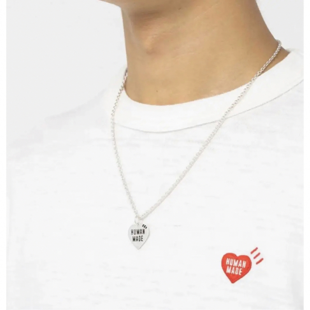 HUMAN MADE(ヒューマンメイド)のHUMAN MADE Heart Silver Necklace ネックレス メンズのアクセサリー(ネックレス)の商品写真