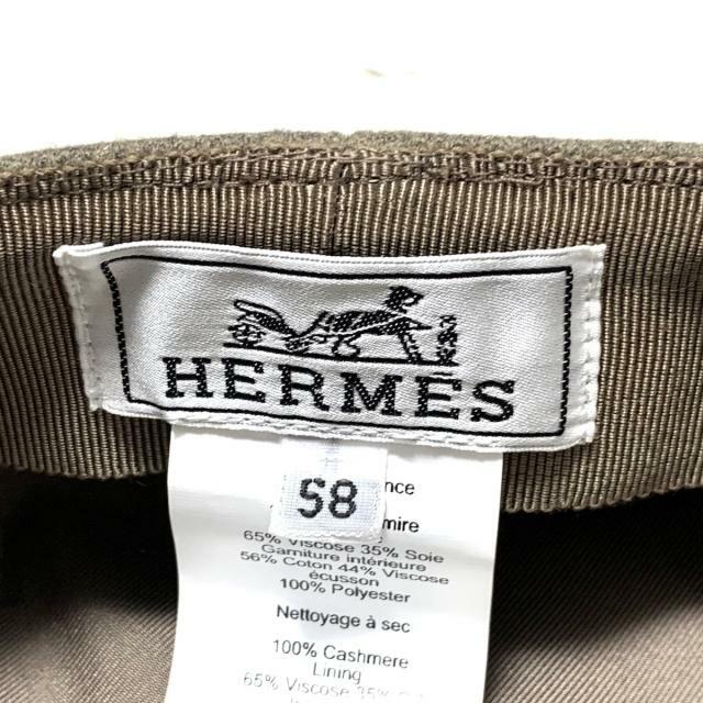 Hermes(エルメス)のエルメス キャップ 58 - グレーベージュ レディースの帽子(キャップ)の商品写真