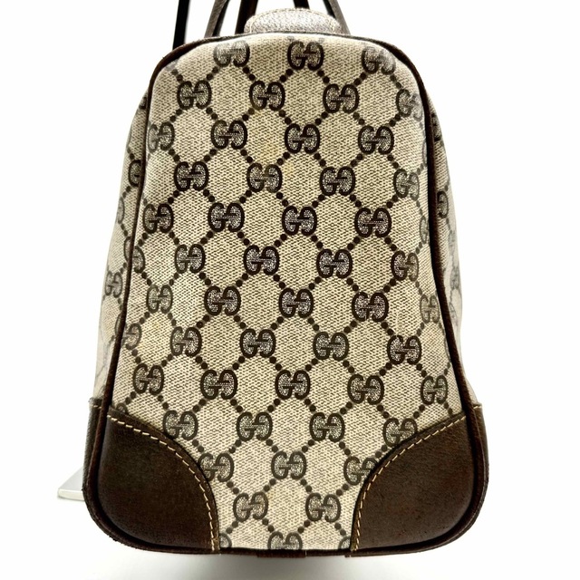 【美品】グッチ ミニボストン シェリーライン ggスプリーム ヴィンテージ 本革