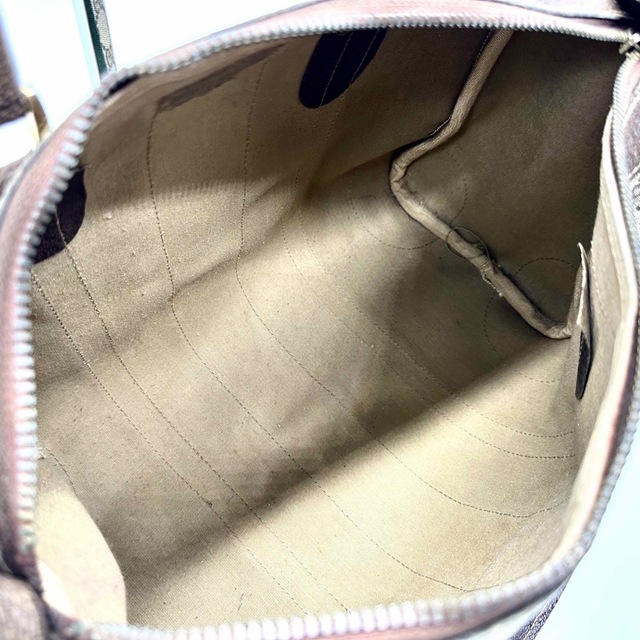 【美品】グッチ ミニボストン シェリーライン ggスプリーム ヴィンテージ 本革