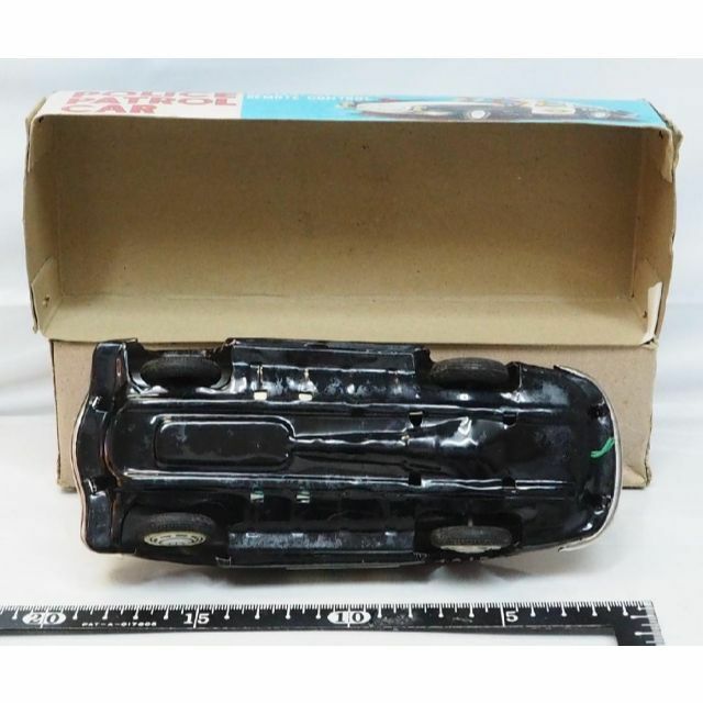 やのまん【ベンツ300SLポリスカー リモコン欠】tinブリキtoy car箱付の