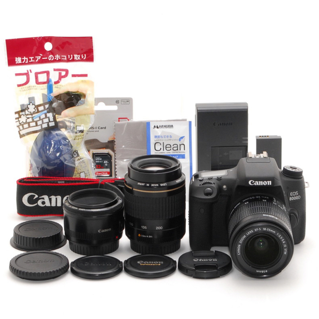 トリプルレンズ、付属品が超充実の大満足セット❤️Canon EOS 8000D