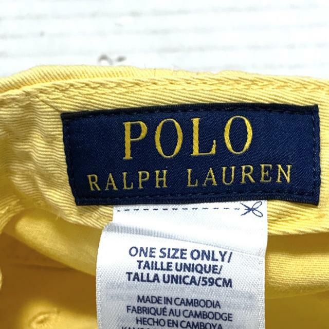 POLO RALPH LAUREN(ポロラルフローレン)のポロラルフローレン キャップ - イエロー レディースの帽子(キャップ)の商品写真