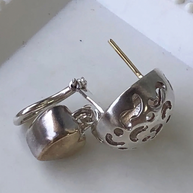 フォリフォリ Bling Chic Earrings ハートモチーフ ピアス ゴールド