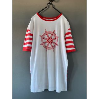 古着 ビンテージ 70s ヨーロッパ Tシャツ 海 ウォーリー ボーダー 美品