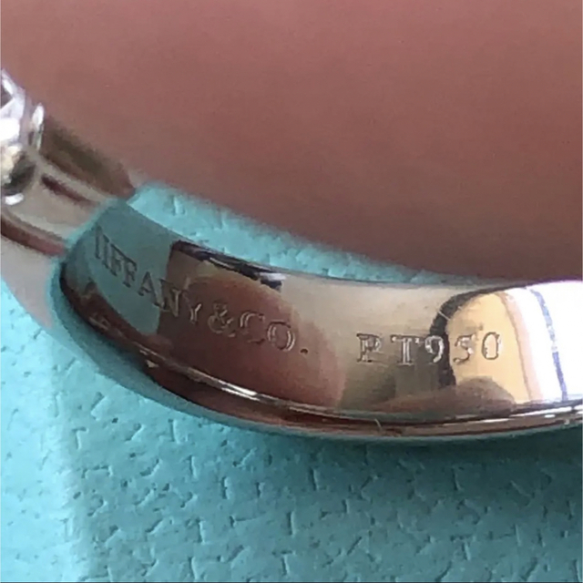 Tiffany & Co. - 美品 Tiffanyティファニー PT950 ダイヤリング 0.19ct