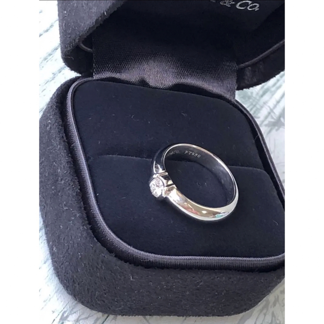 美品『USED』 Pt950/ダイヤモンド  TIFFANY&Co. リング・指輪 ダイヤモンド 0.41ct 3.7g 7号