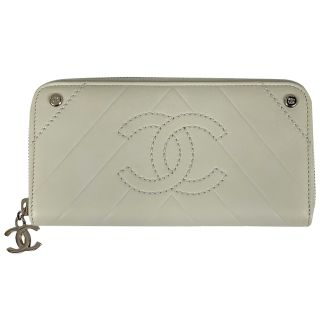 シャネル(CHANEL)のシャネル ココマーク ラウンドファスナー 長財布 レディース 【中古】(財布)