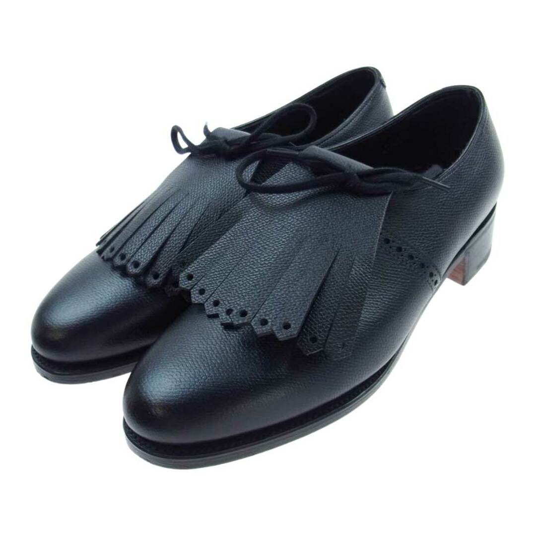 4EアウトソールJohn Lobb ジョンロブ その他靴 ELLIS エリス アーモンドトゥ キルト付 レザー ドレスシューズ ブラック系 4E【美品】