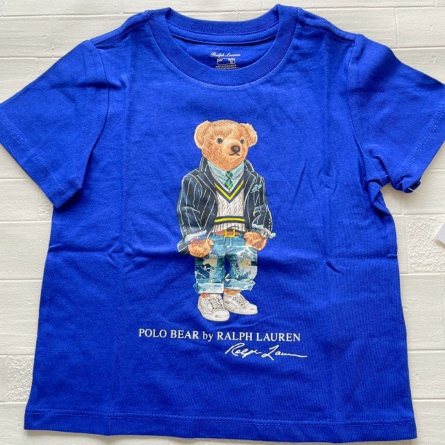 Ralph Lauren(ラルフローレン)の24m90cm  半袖　ラルフローレン　ジャケットベア　青 キッズ/ベビー/マタニティのキッズ服男の子用(90cm~)(Tシャツ/カットソー)の商品写真