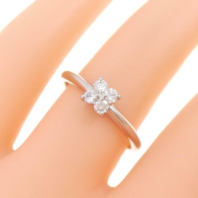 タサキ フラワー ダイヤモンド リング 0.18CT