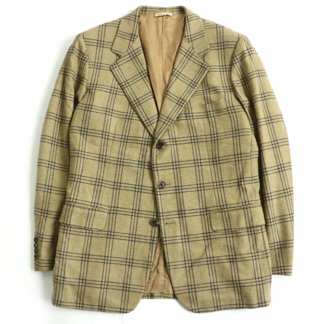 Hermes - 良品□HERMES エルメス チェック柄 ウール×カシミヤ シングル