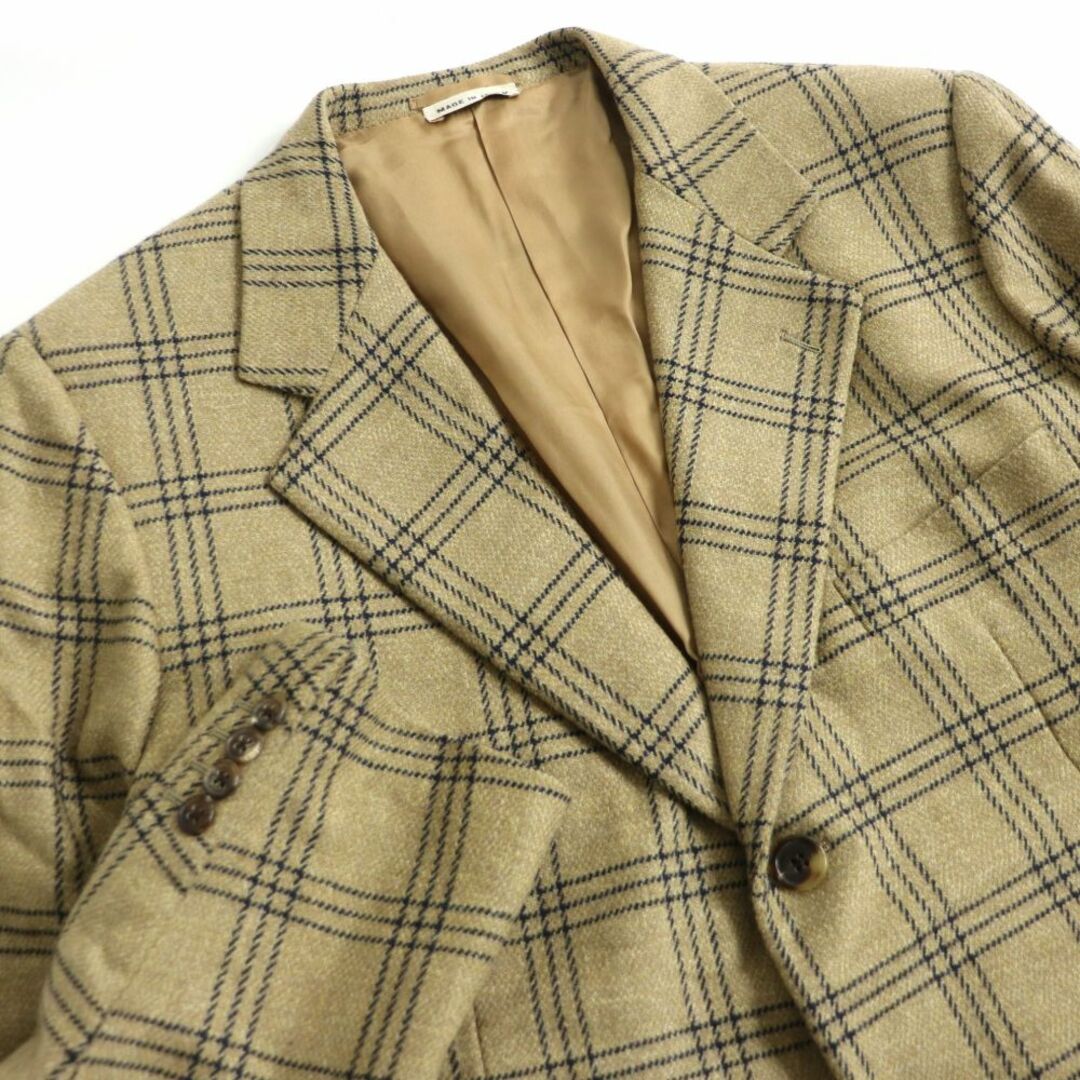 Hermes - 良品□HERMES エルメス チェック柄 ウール×カシミヤ シングル