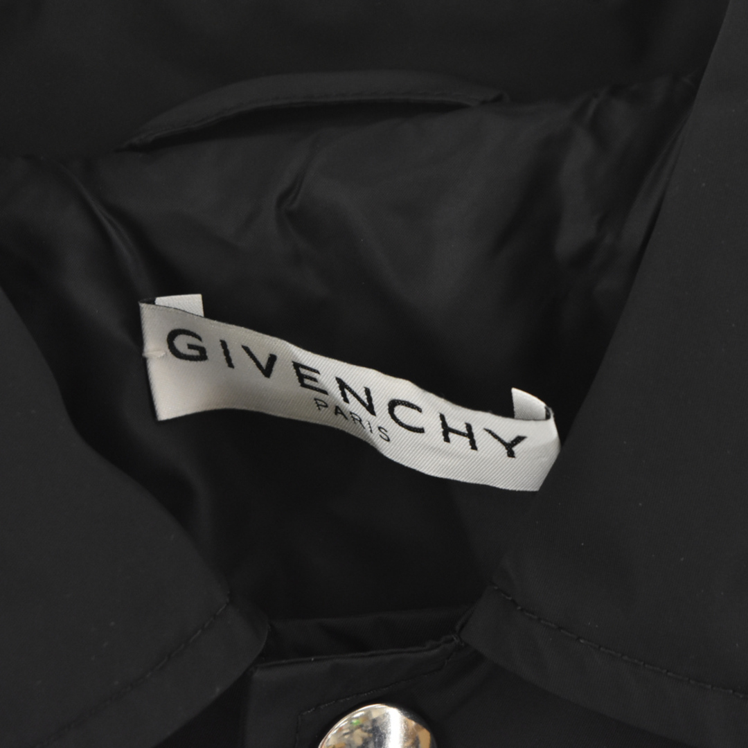 GIVENCHY ジバンシィ MOTEL EMBROIDERED WINDBREAKER Jacket バックロゴワッペン付きウィンドブレーカージャケット BM00C713EN ブラック