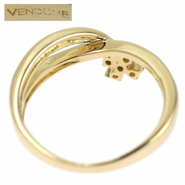 Vendome Aoyama(ヴァンドームアオヤマ)のヴァンドーム青山 K18YG ダイヤモンド リング フラワー レディースのアクセサリー(リング(指輪))の商品写真