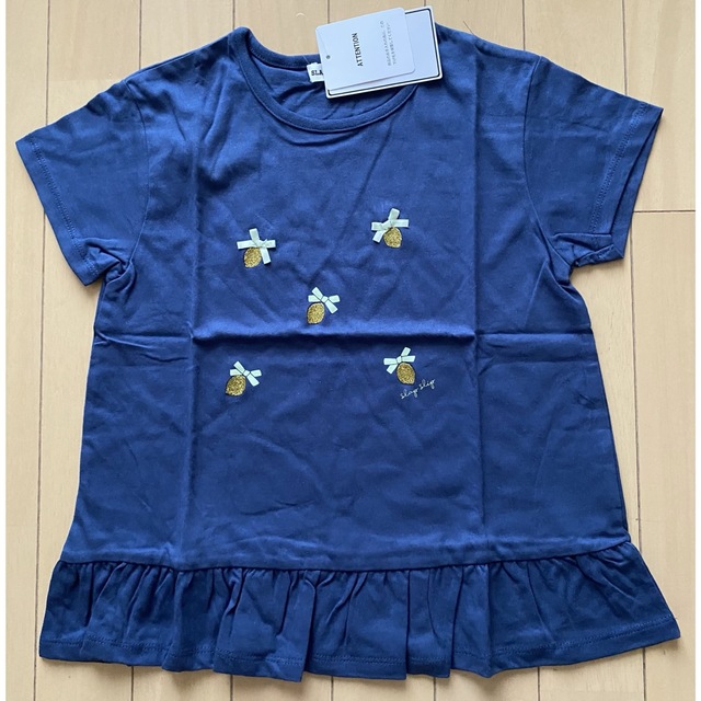 BeBe(ベベ)のべべ系 SLAP SLIP レモンジェル裾フリルTシャツ 130 キッズ/ベビー/マタニティのキッズ服女の子用(90cm~)(Tシャツ/カットソー)の商品写真