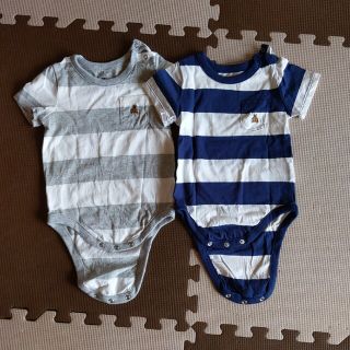 ベビーギャップ(babyGAP)の【値下げ】GAP　Baby半袖ロンパース2着セット(ロンパース)