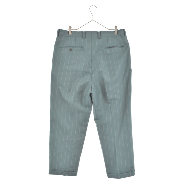 WACKO MARIA(ワコマリア)のWACKO MARIA ワコマリア 22AW DORMEUIL / STRIPED PLEATED TROUSERS (TYPE-2) ストライプトラウザース パンツ スラックス グリーン 22FW-WMP-TR20 メンズのパンツ(その他)の商品写真