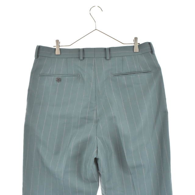 WACKO MARIA ワコマリア 22AW DORMEUIL / STRIPED PLEATED TROUSERS (TYPE-2) ストライプトラウザース パンツ スラックス グリーン 22FW-WMP-TR20 WACKO MARIA ワコマリア 22AW DORMEUIL / STRIPED PLEATED TROUSERS (TYPE-2) ストライプトラウザース パンツ スラックス グリーン 22FW-WMP-TR20