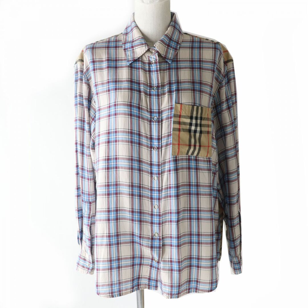 美品△正規品 BURBERRY バーバリー 8016900 ペールブルー ペイトン