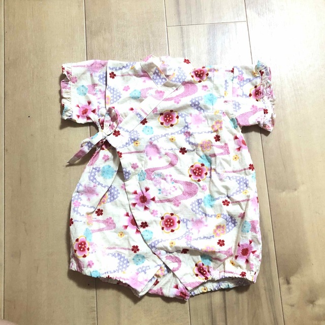 浴衣　女の子　80サイズ キッズ/ベビー/マタニティのベビー服(~85cm)(甚平/浴衣)の商品写真